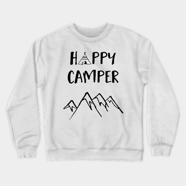 Happy Camper Crewneck Sweatshirt by deificusArt